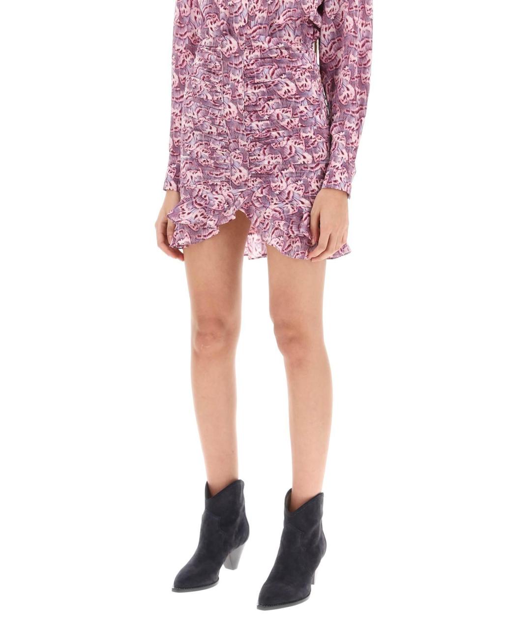 ISABEL MARANT Фиолетовая шелковая юбка мини, фото 6