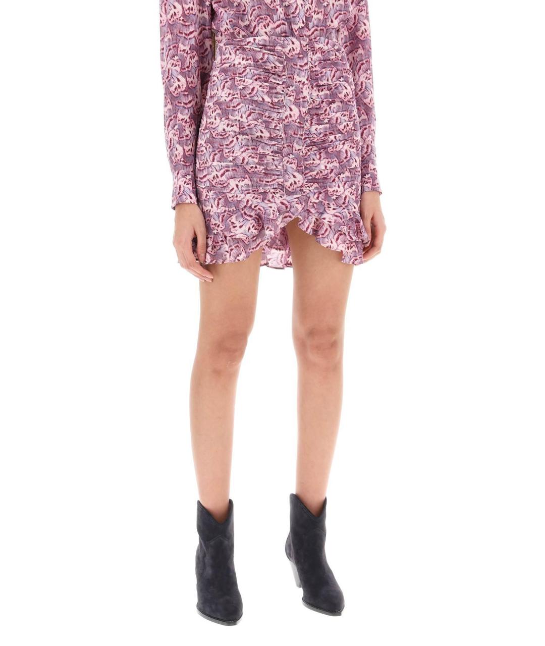 ISABEL MARANT Фиолетовая шелковая юбка мини, фото 4