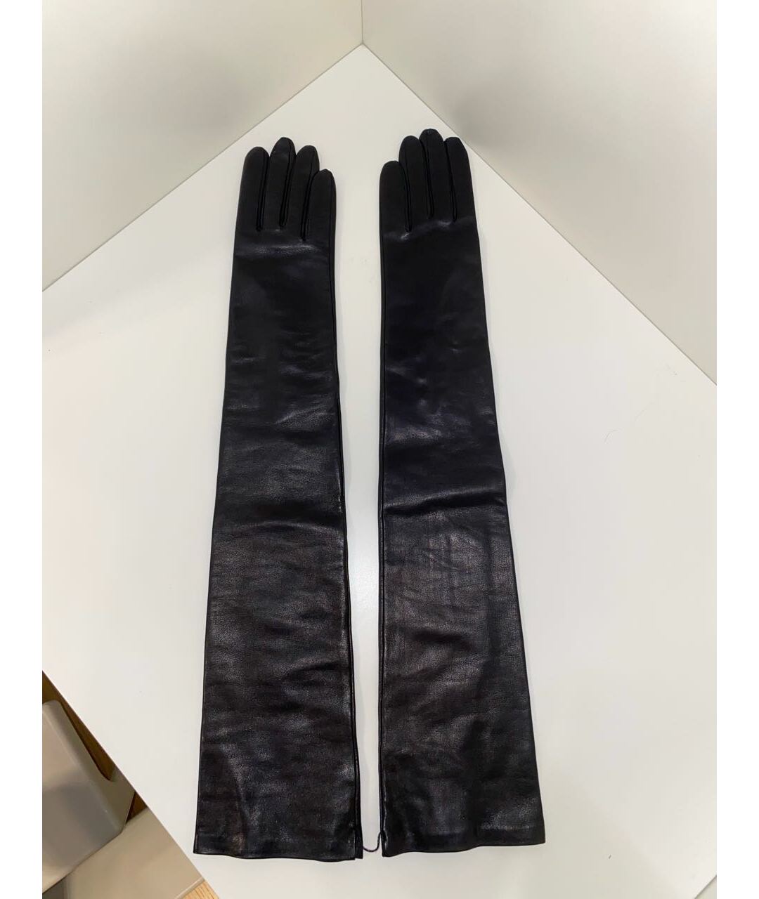 CHRISTIAN DIOR PRE-OWNED Черные кожаные перчатки, фото 7