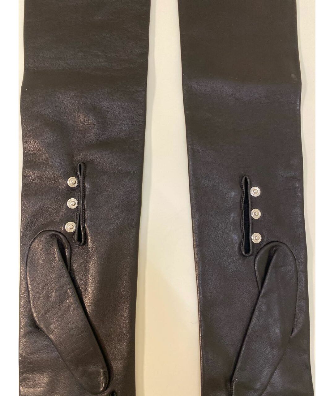 CHRISTIAN DIOR PRE-OWNED Черные кожаные перчатки, фото 3