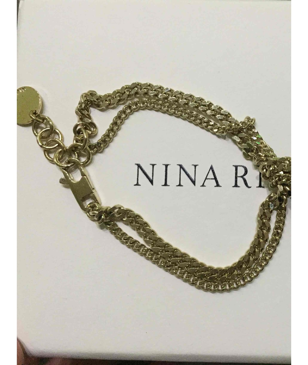 NINA RICCI Золотой позолоченный браслет, фото 2