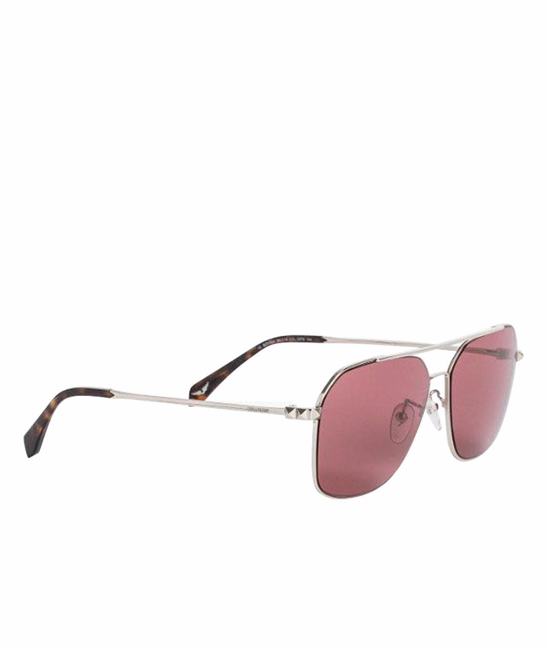 ZADIG & VOLTAIRE Розовые металлические солнцезащитные очки, фото 1