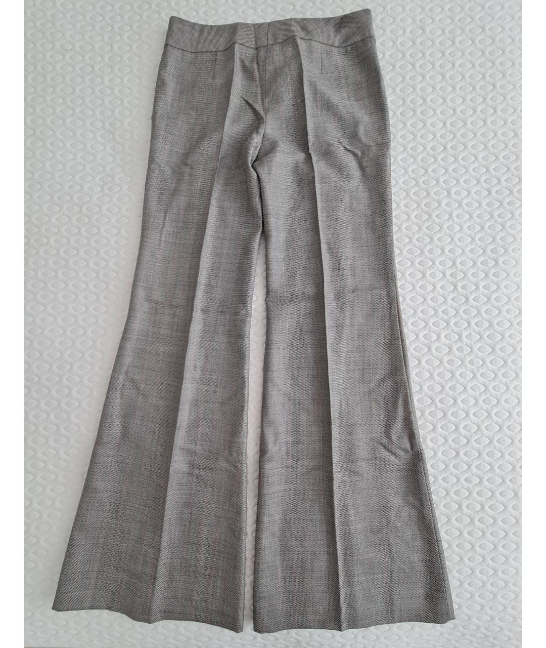 ESCADA Серые шерстяные брюки широкие, фото 2