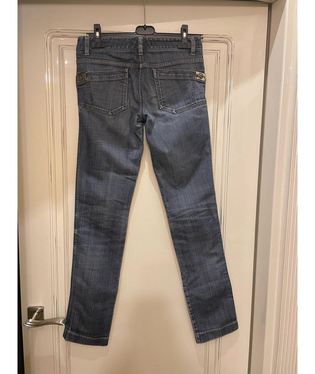 DOLCE&GABBANA Голубые хлопковые прямые джинсы, фото 2