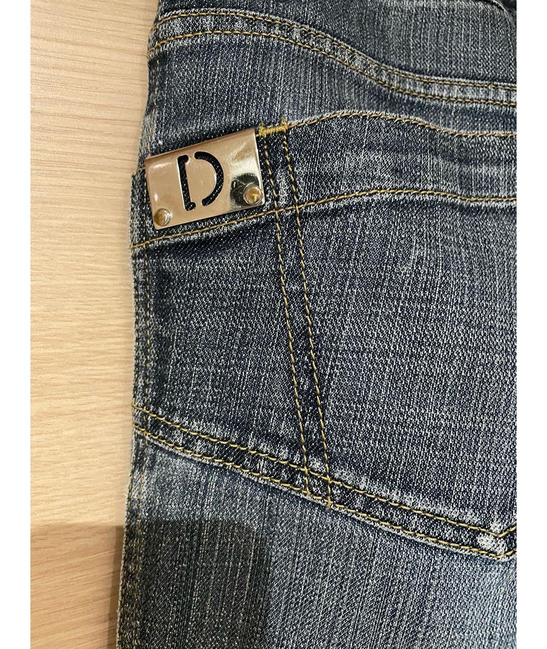 DOLCE&GABBANA Голубые хлопковые прямые джинсы, фото 4