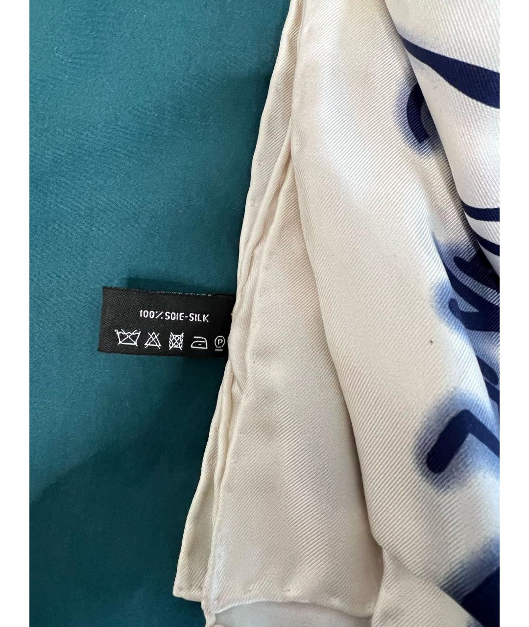 CHANEL PRE-OWNED Темно-синий шелковый платок, фото 2
