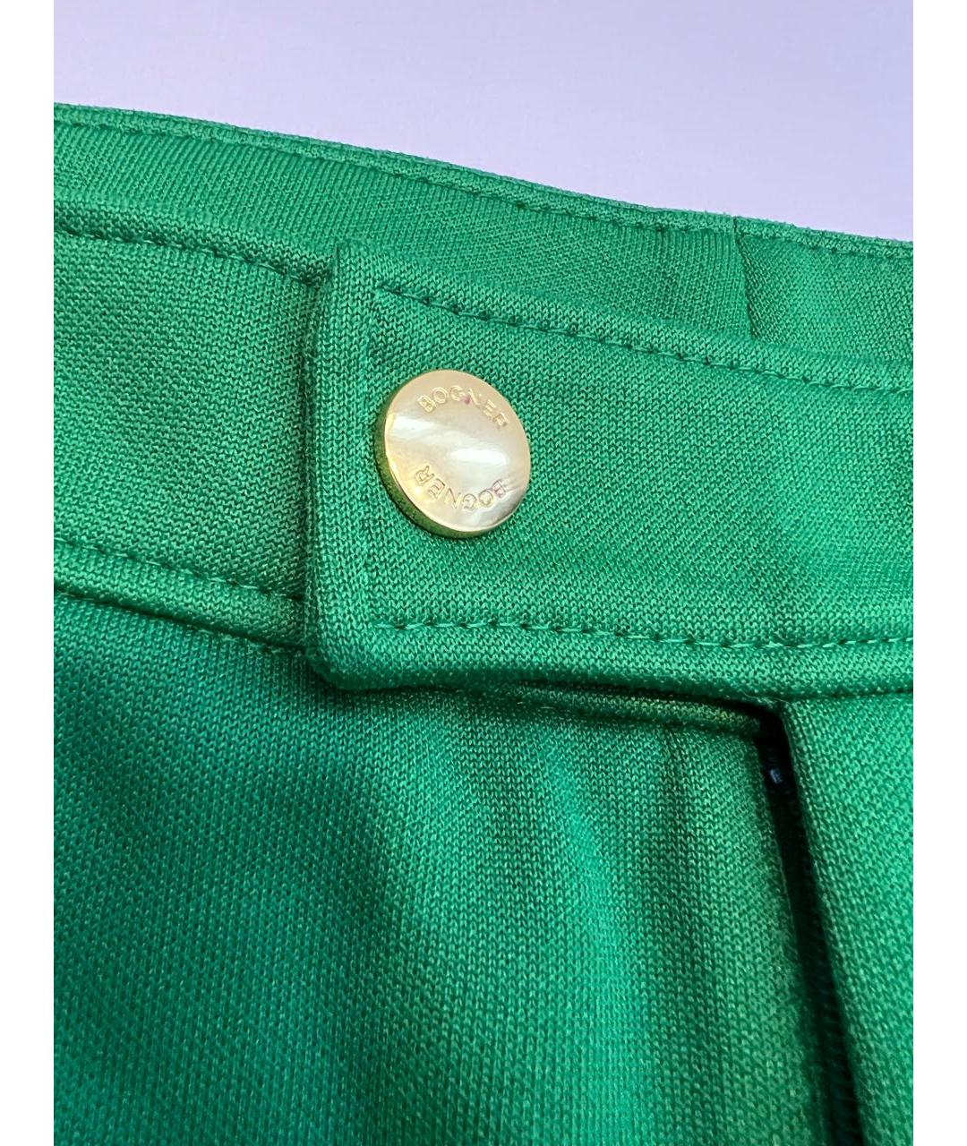 BOGNER Зеленые полиэстеровые брюки узкие, фото 4