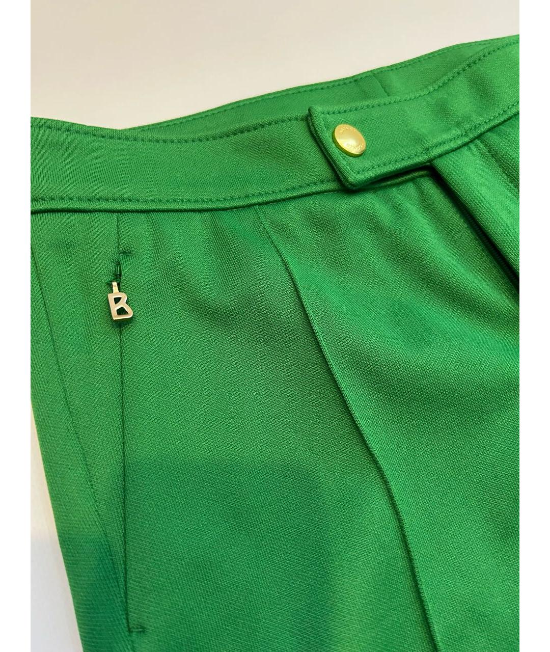 BOGNER Зеленые полиэстеровые брюки узкие, фото 3