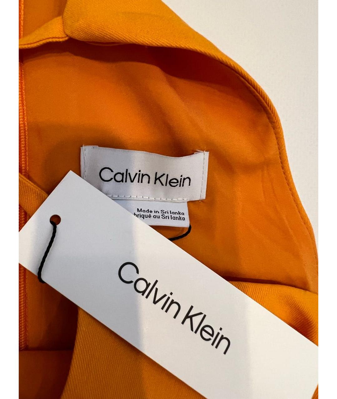 CALVIN KLEIN Оранжевое повседневное платье, фото 3