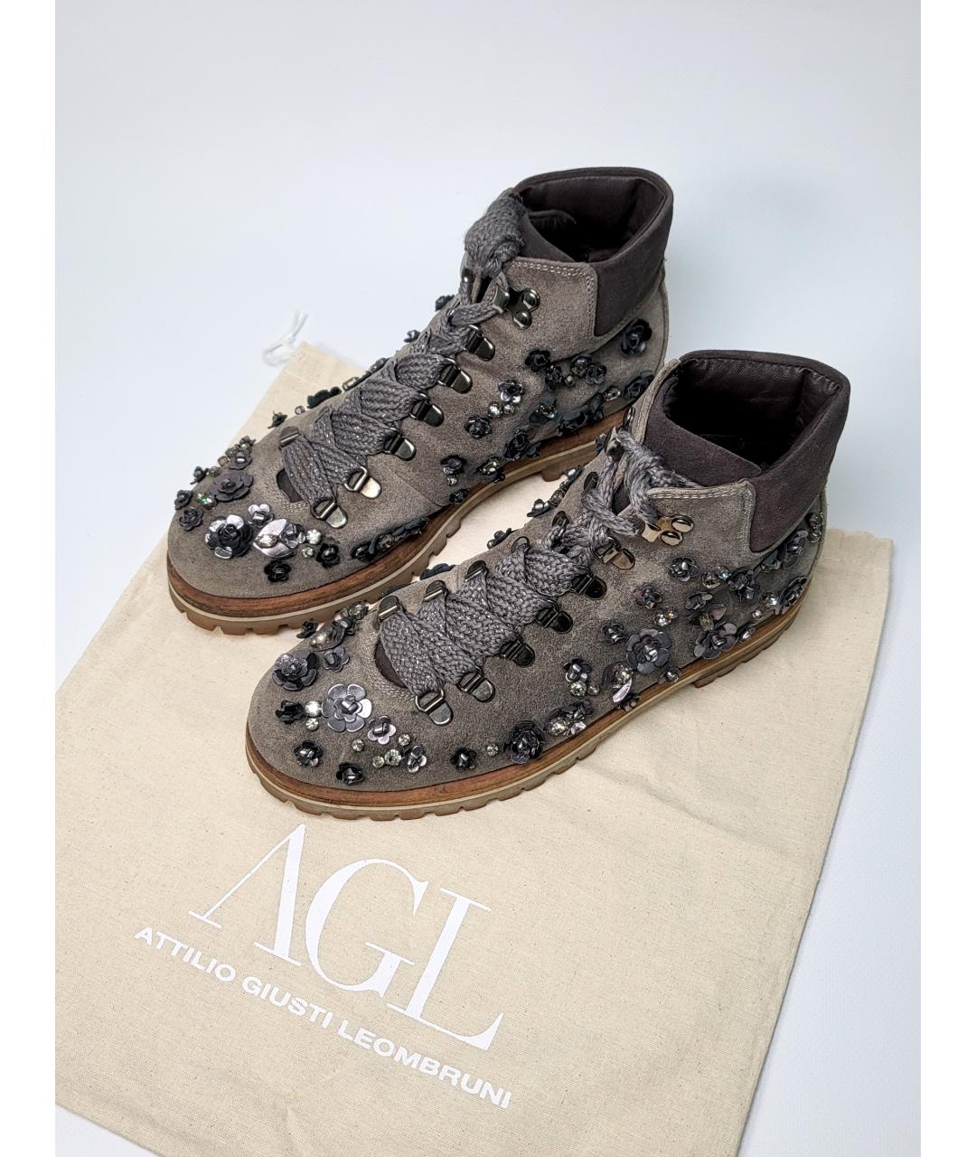 AGL Серые замшевые ботинки, фото 2