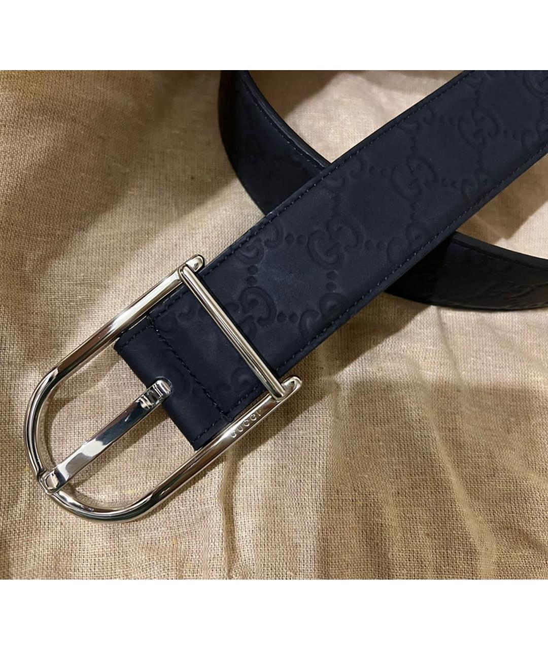 GUCCI Черный кожаный ремень, фото 2