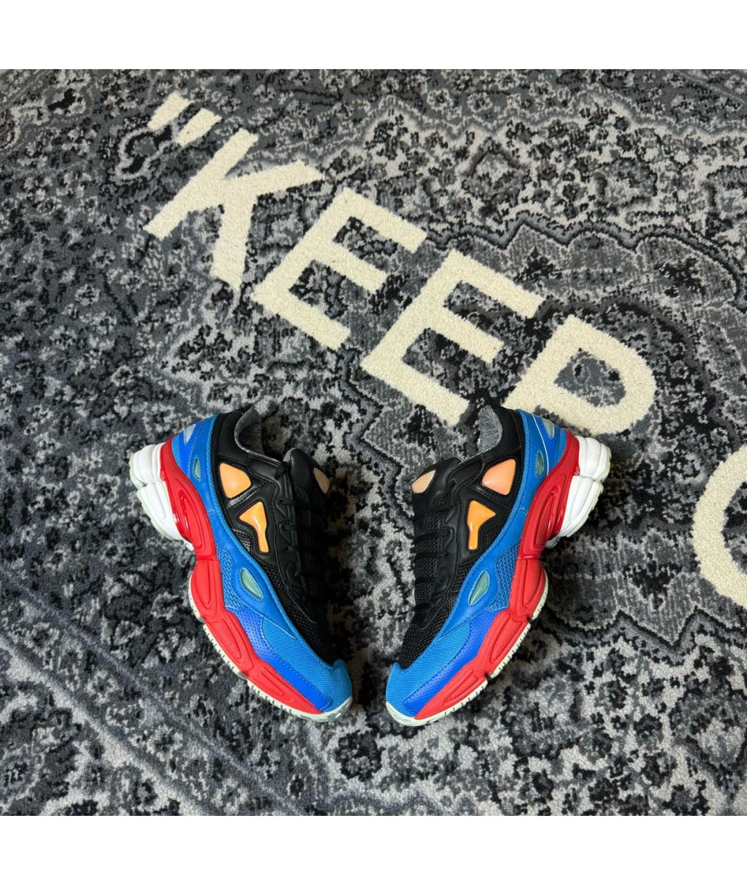 ADIDAS X RAF SIMONS Голубые низкие кроссовки / кеды, фото 2
