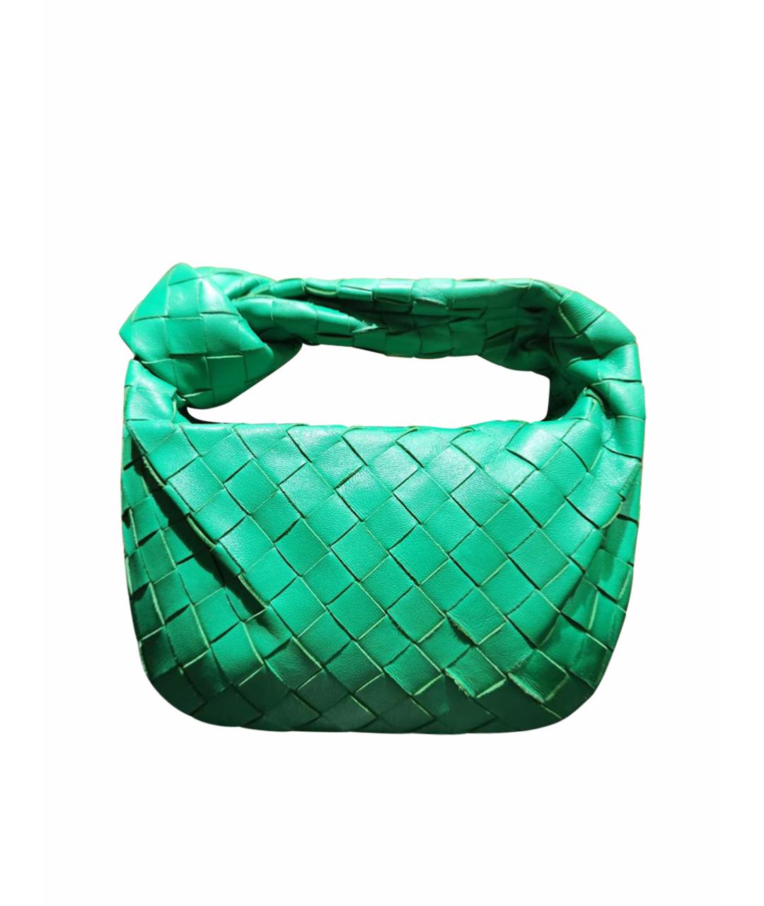 BOTTEGA VENETA Зеленая кожаная сумка с короткими ручками, фото 1