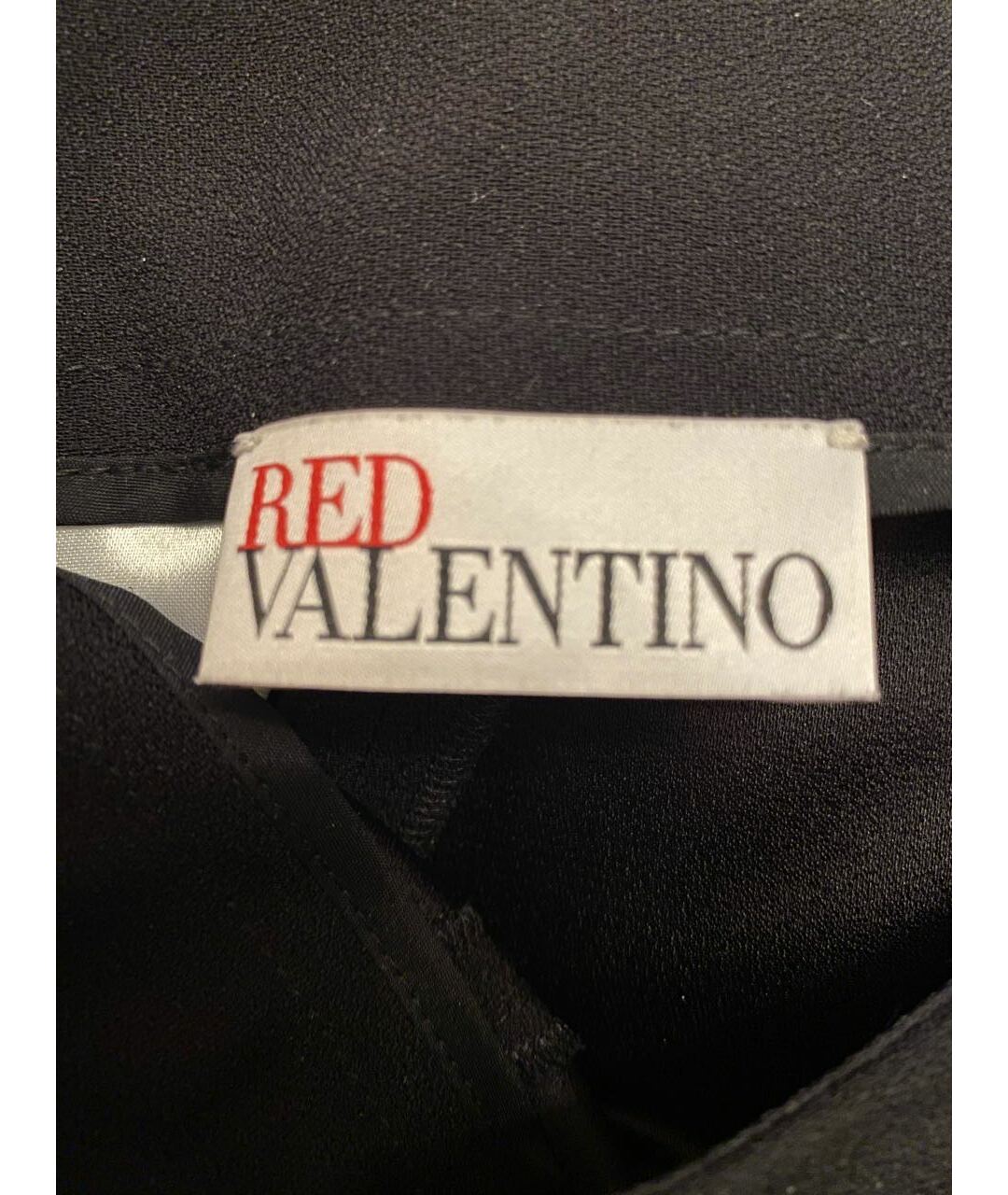 RED VALENTINO Черная ацетатная юбка мини, фото 4