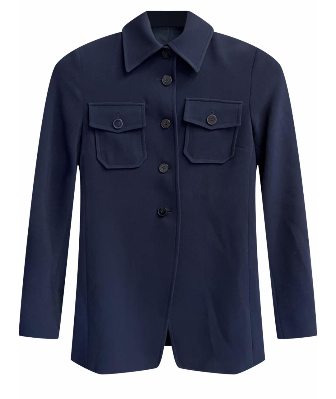 ALBERTO BIANI Темно-синий полиэстеровый жакет/пиджак, фото 1