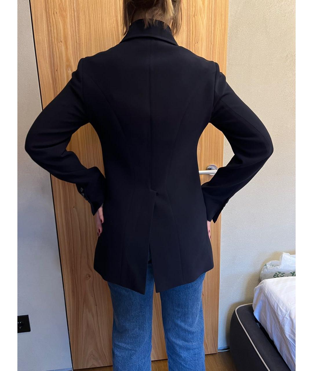 ALBERTO BIANI Темно-синий полиэстеровый жакет/пиджак, фото 4