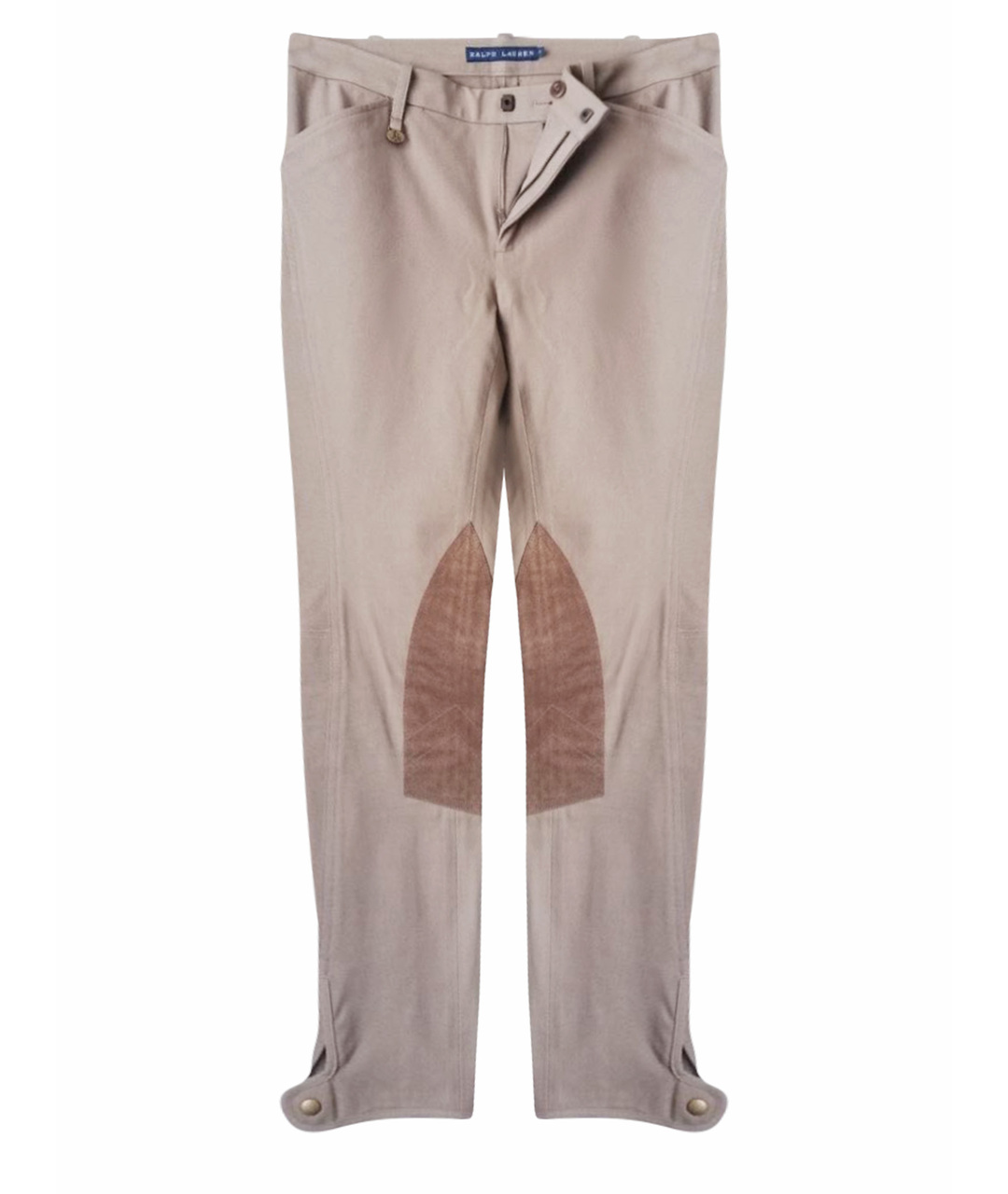 RALPH LAUREN Бежевые хлопковые брюки узкие, фото 1