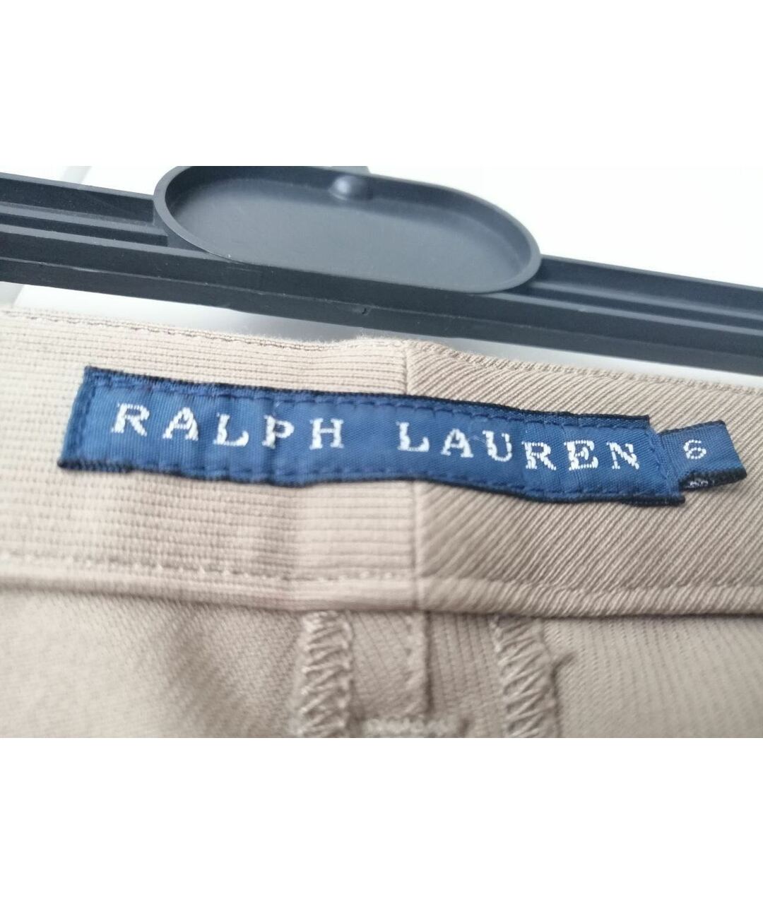 RALPH LAUREN Бежевые хлопковые брюки узкие, фото 7