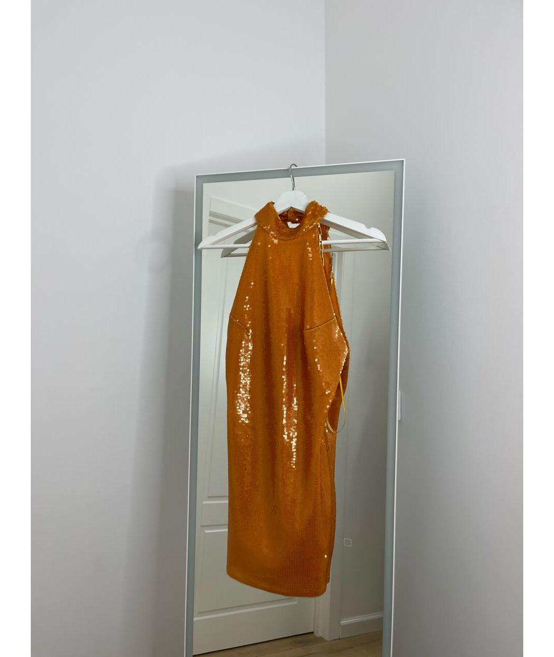 DE LA VALI Оранжевое коктейльное платье, фото 5