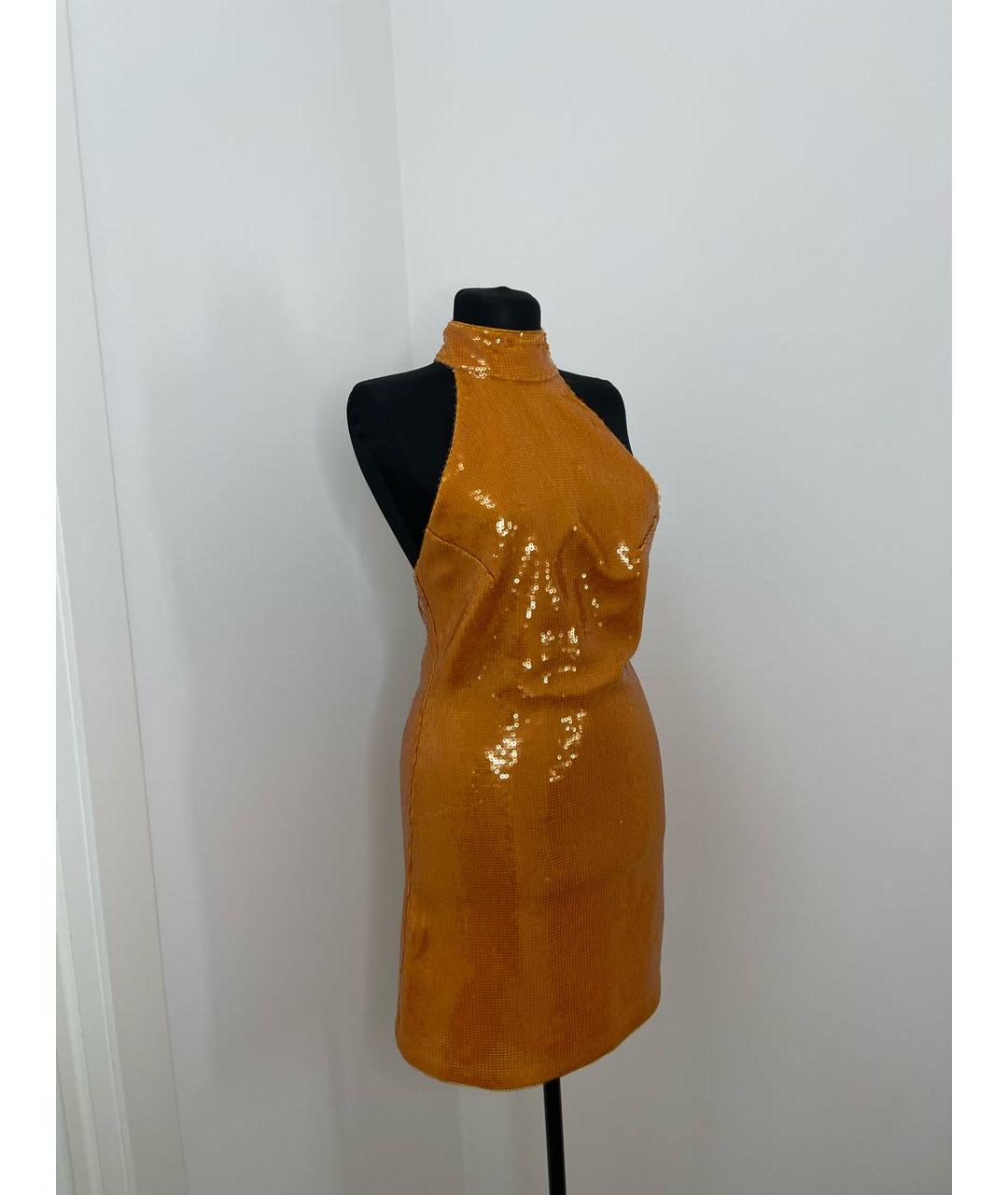 DE LA VALI Оранжевое коктейльное платье, фото 8