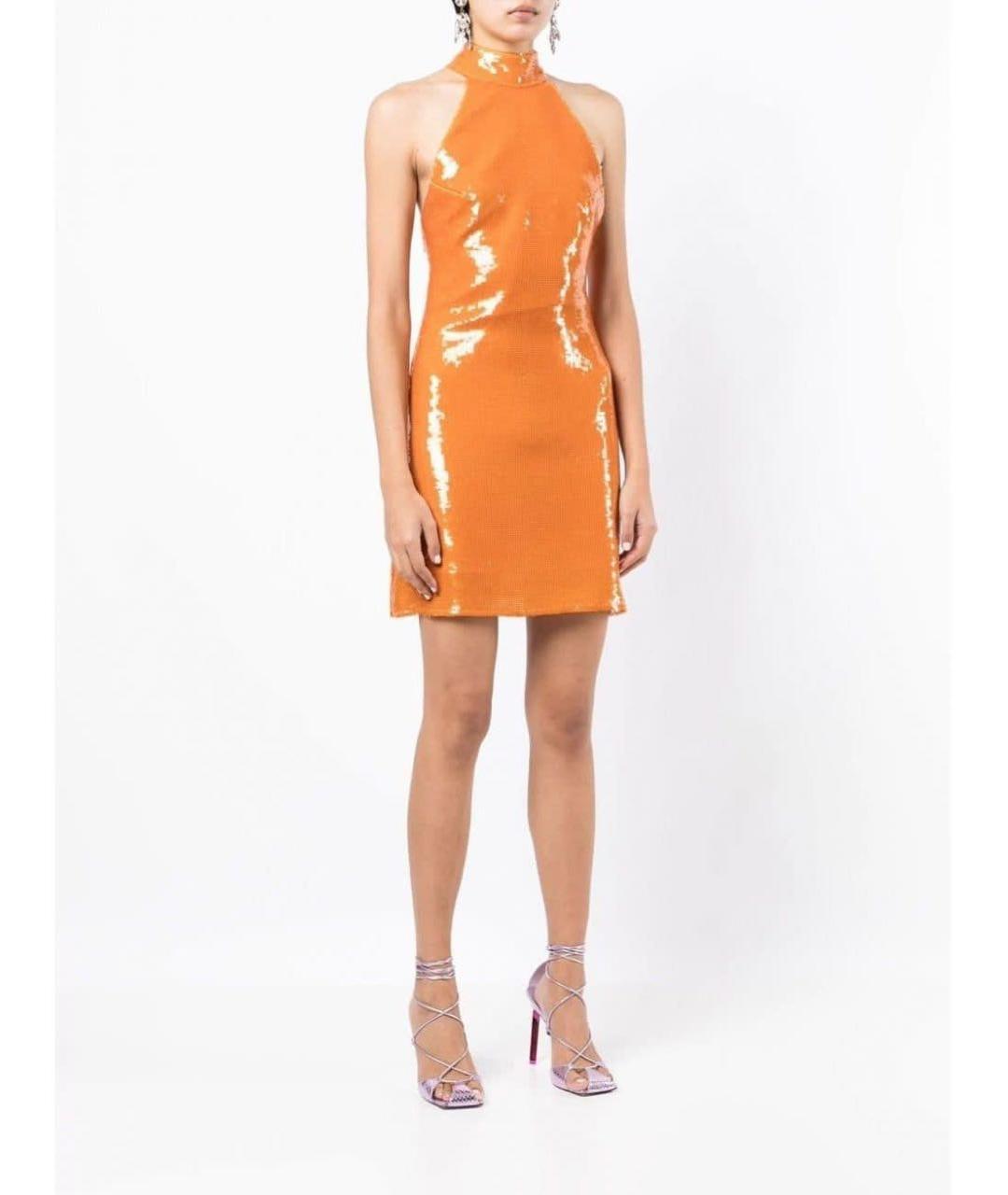 DE LA VALI Оранжевое коктейльное платье, фото 2