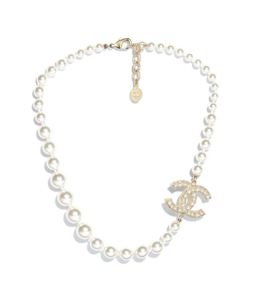 CHANEL Белое колье, фото 1