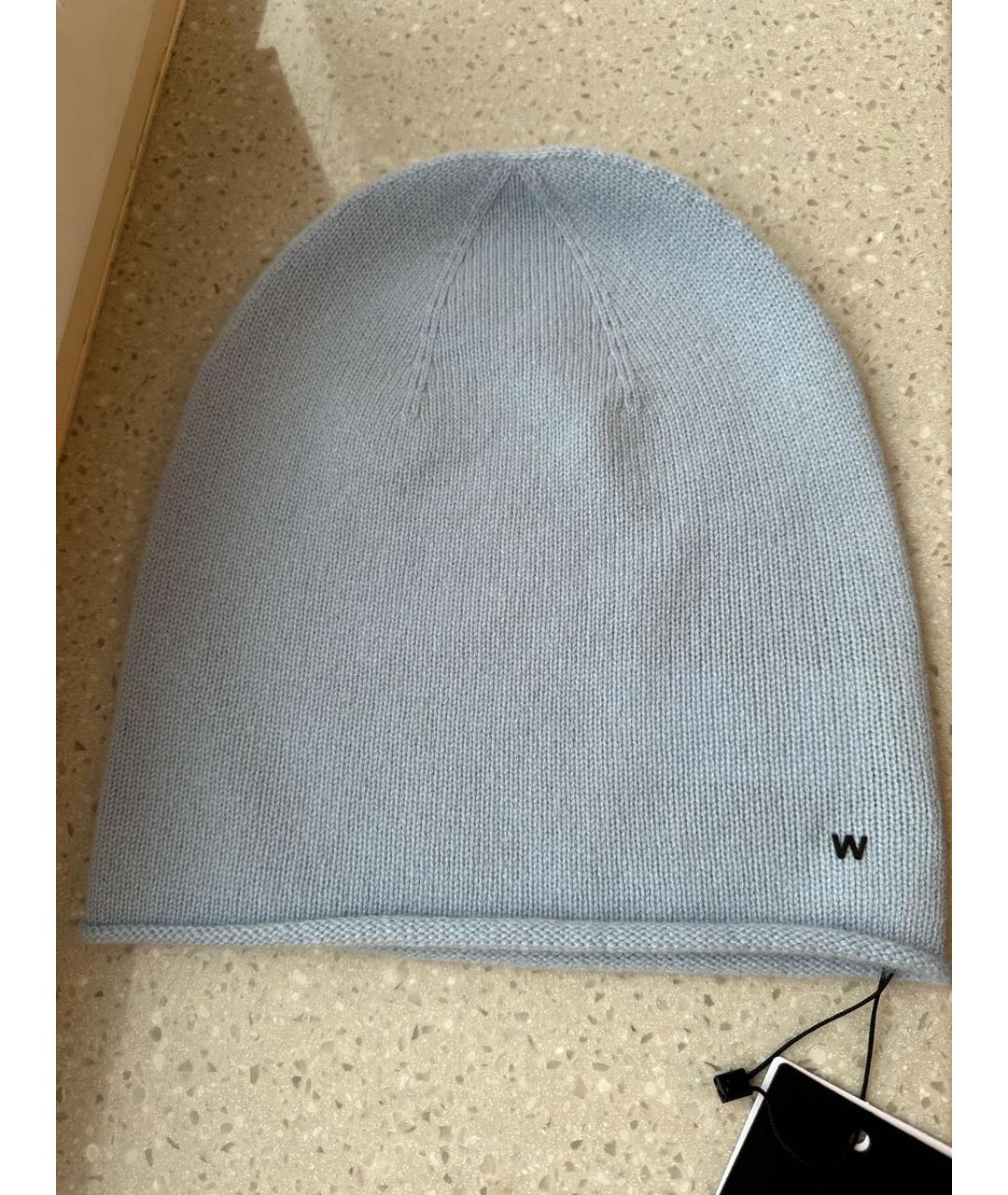 WEEKEND MAX MARA Голубая кашемировая шапка, фото 6