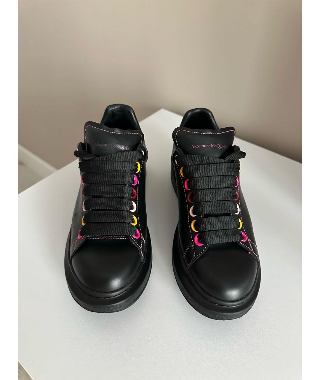ALEXANDER MCQUEEN Черные кожаные кеды, фото 2