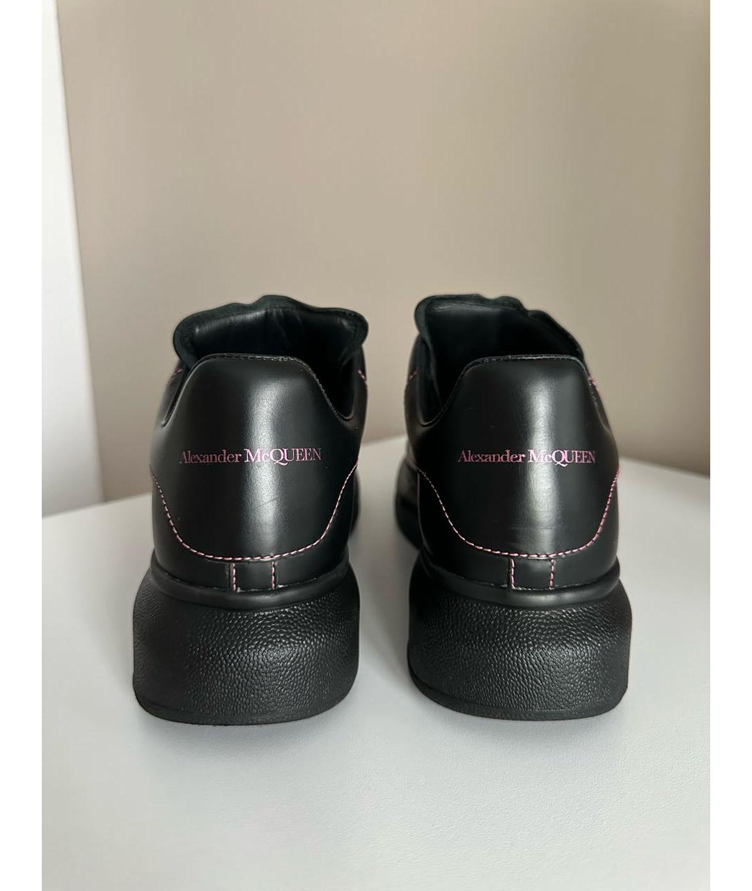 ALEXANDER MCQUEEN Черные кожаные кеды, фото 4