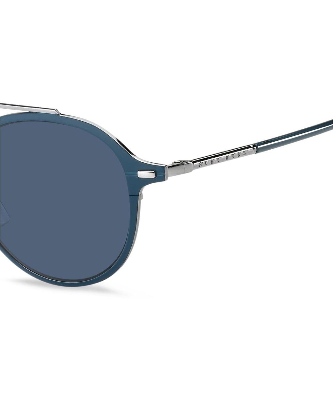 HUGO BOSS Синие металлические солнцезащитные очки, фото 3