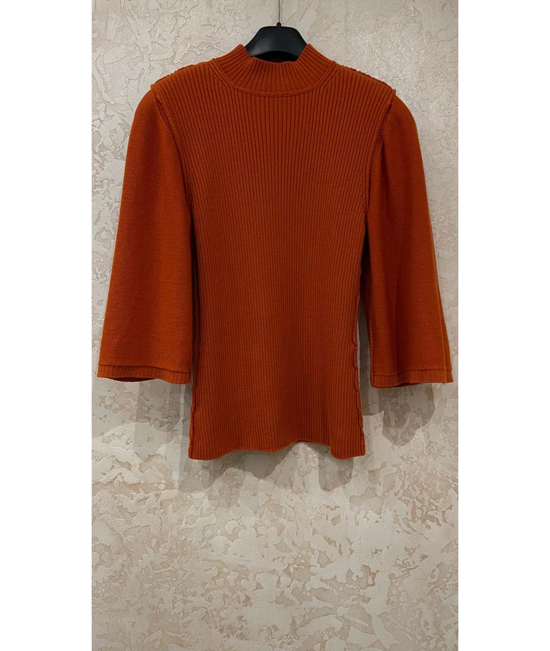 WOLFORD Оранжевый хлопко-эластановый джемпер / свитер, фото 6