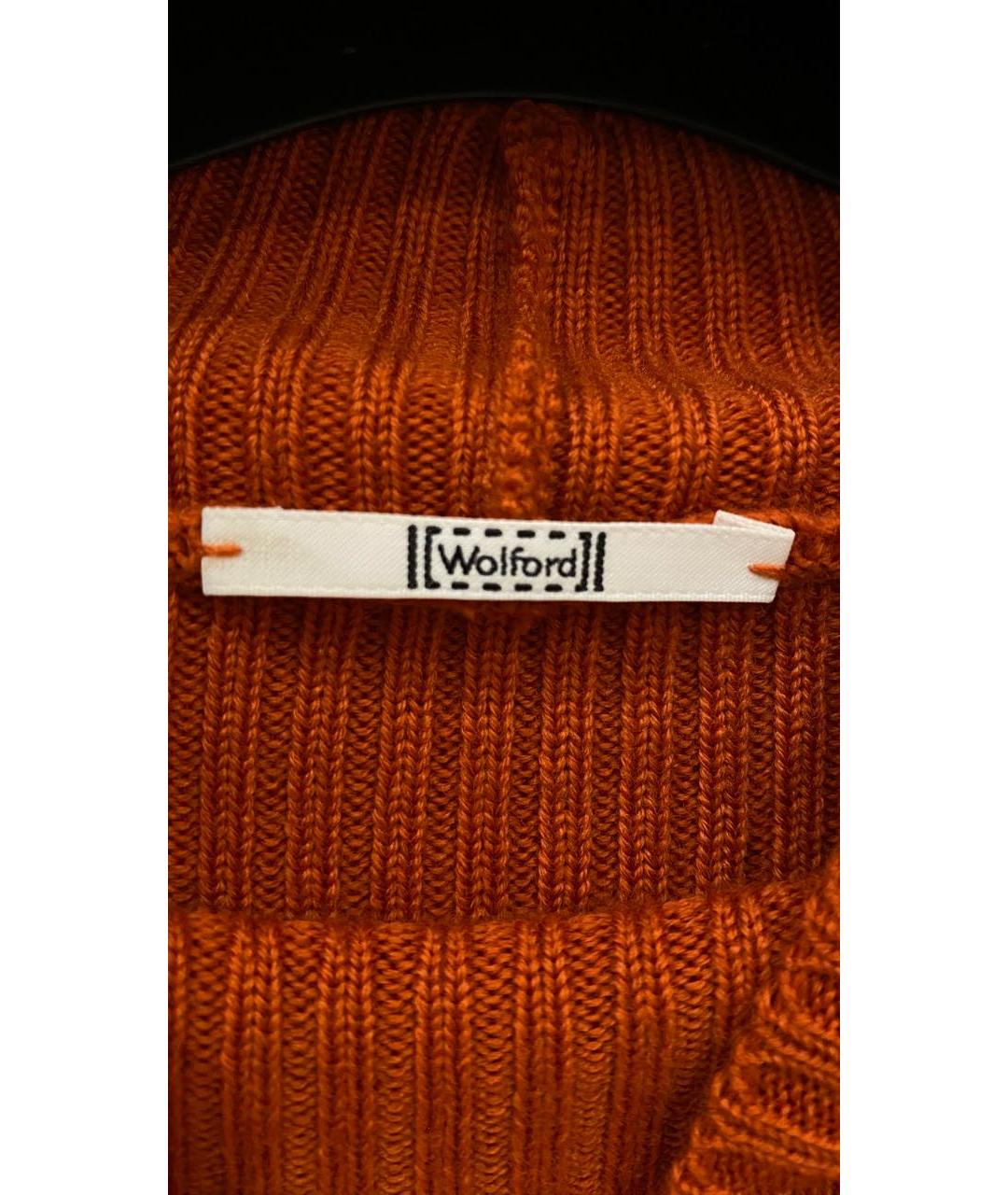 WOLFORD Оранжевый хлопко-эластановый джемпер / свитер, фото 3