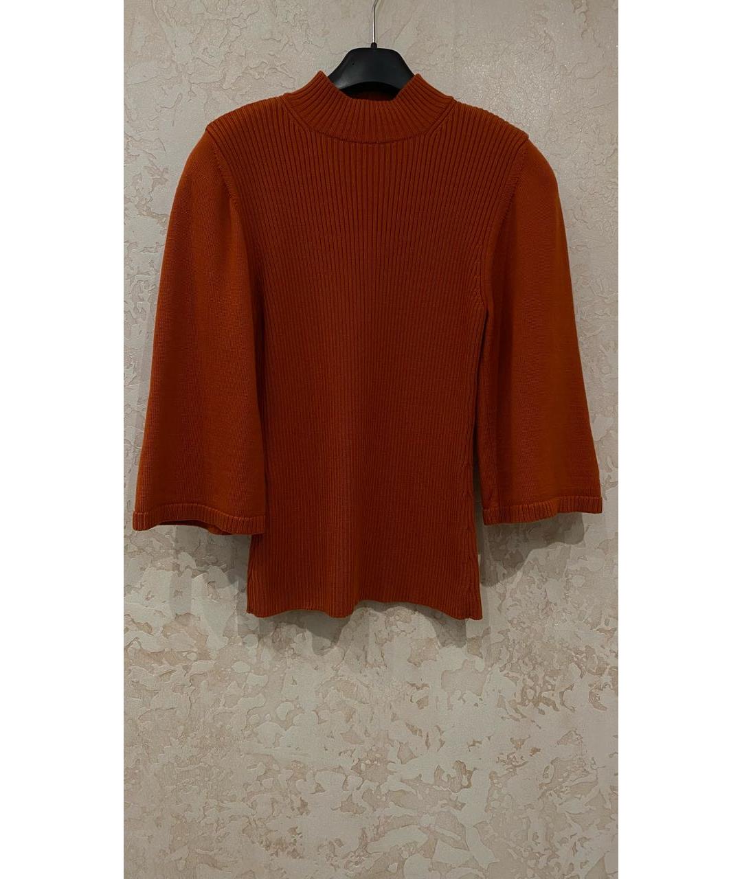 WOLFORD Оранжевый хлопко-эластановый джемпер / свитер, фото 8