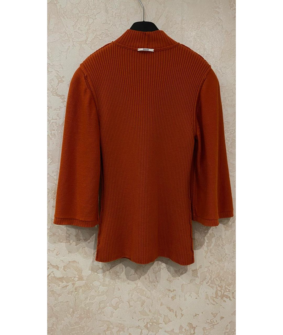 WOLFORD Оранжевый хлопко-эластановый джемпер / свитер, фото 7