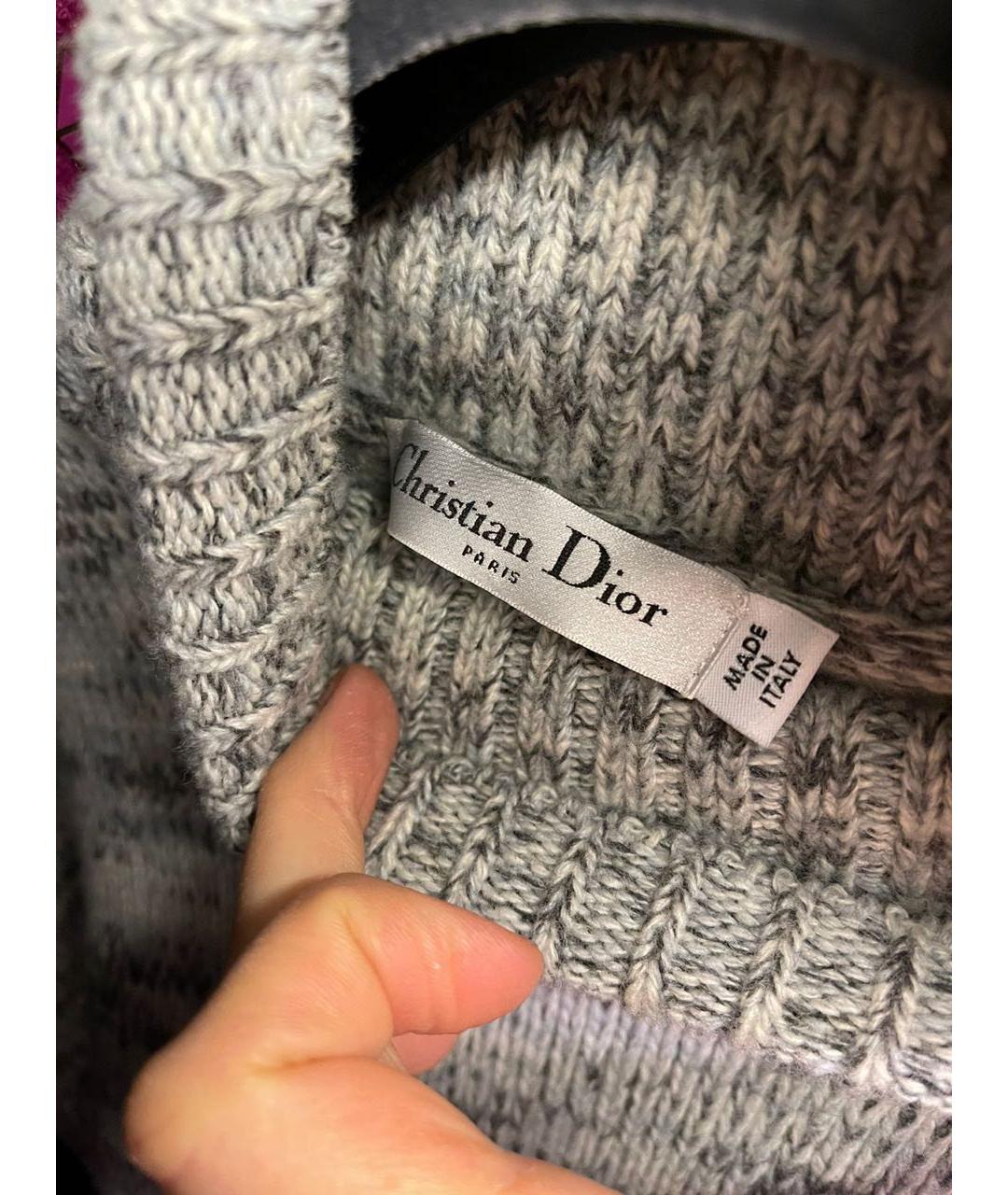 CHRISTIAN DIOR PRE-OWNED Серый шерстяной джемпер / свитер, фото 4