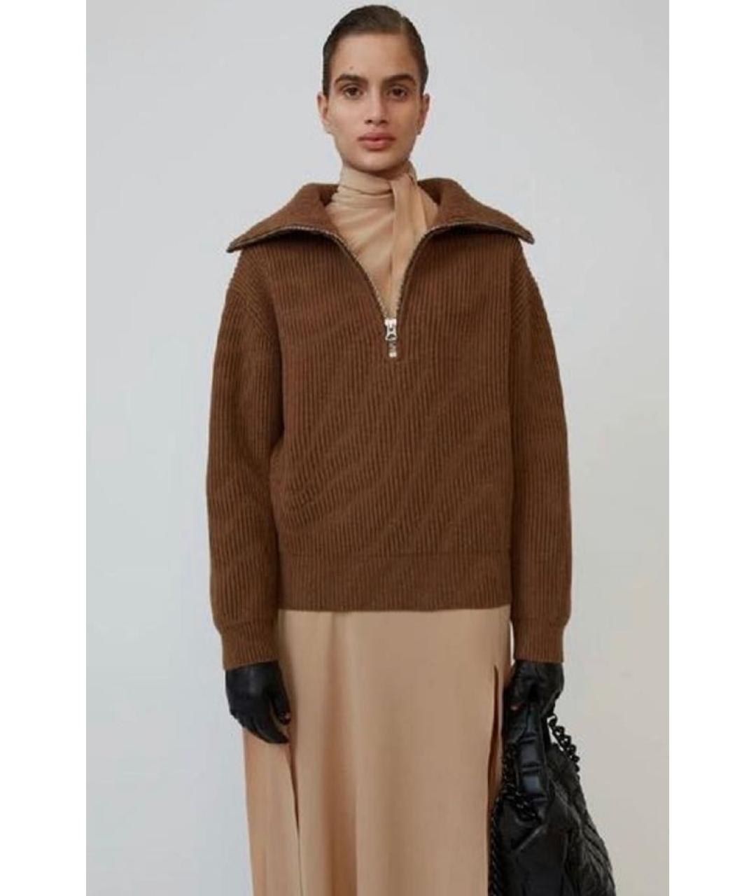 ACNE STUDIOS Коричневый шерстяной джемпер / свитер, фото 4
