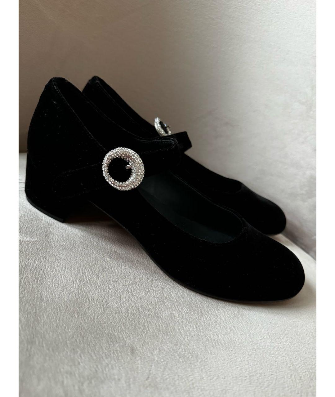 MISSOURI Черные бархатные туфли, фото 2