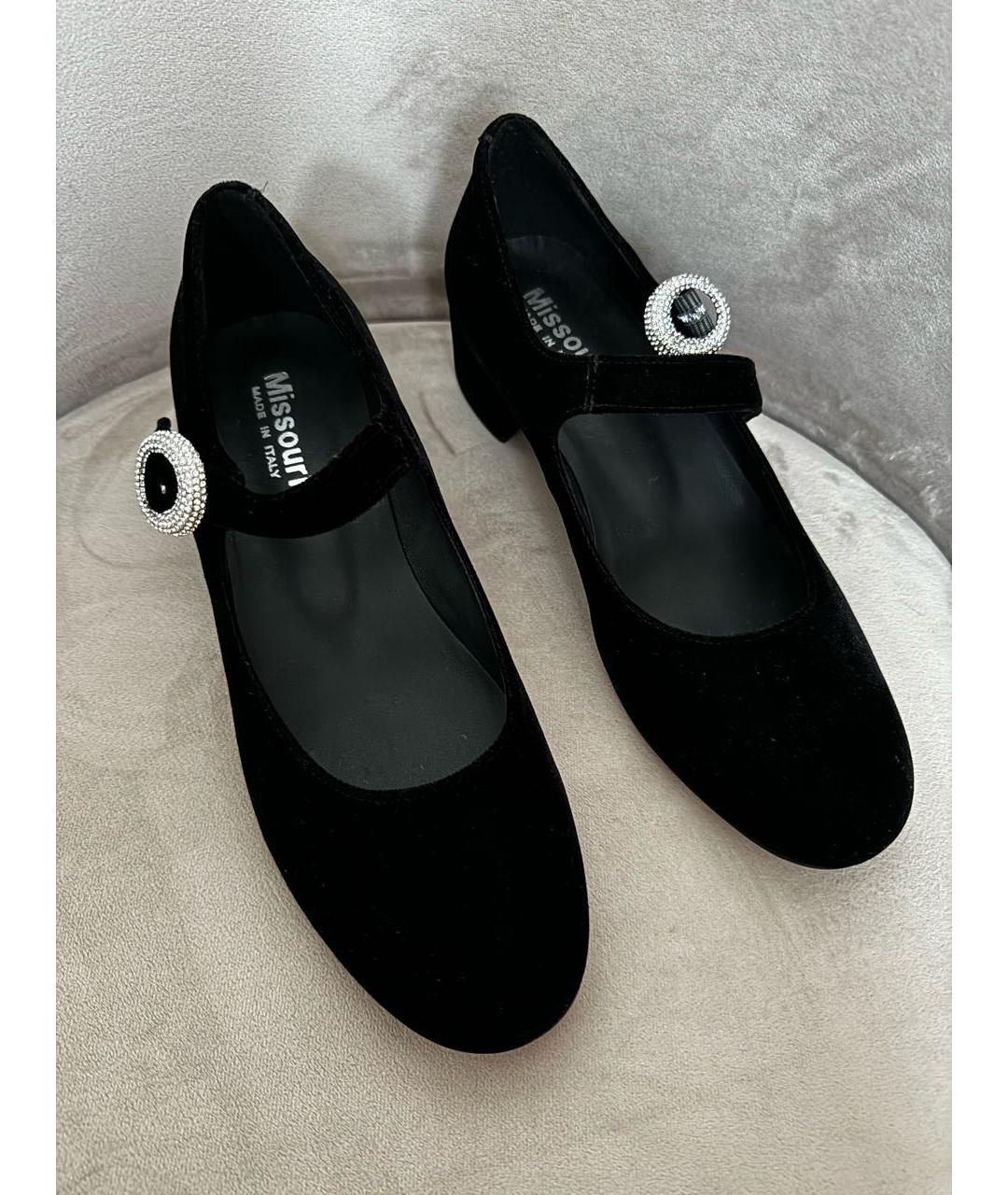 MISSOURI Черные бархатные туфли, фото 7