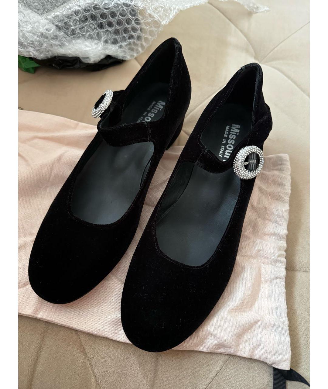 MISSOURI Черные бархатные туфли, фото 3