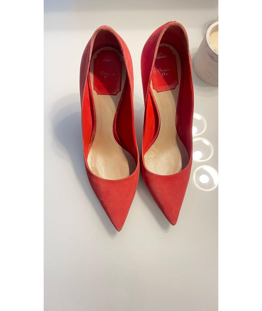 CHRISTIAN DIOR Фуксия замшевые туфли, фото 2