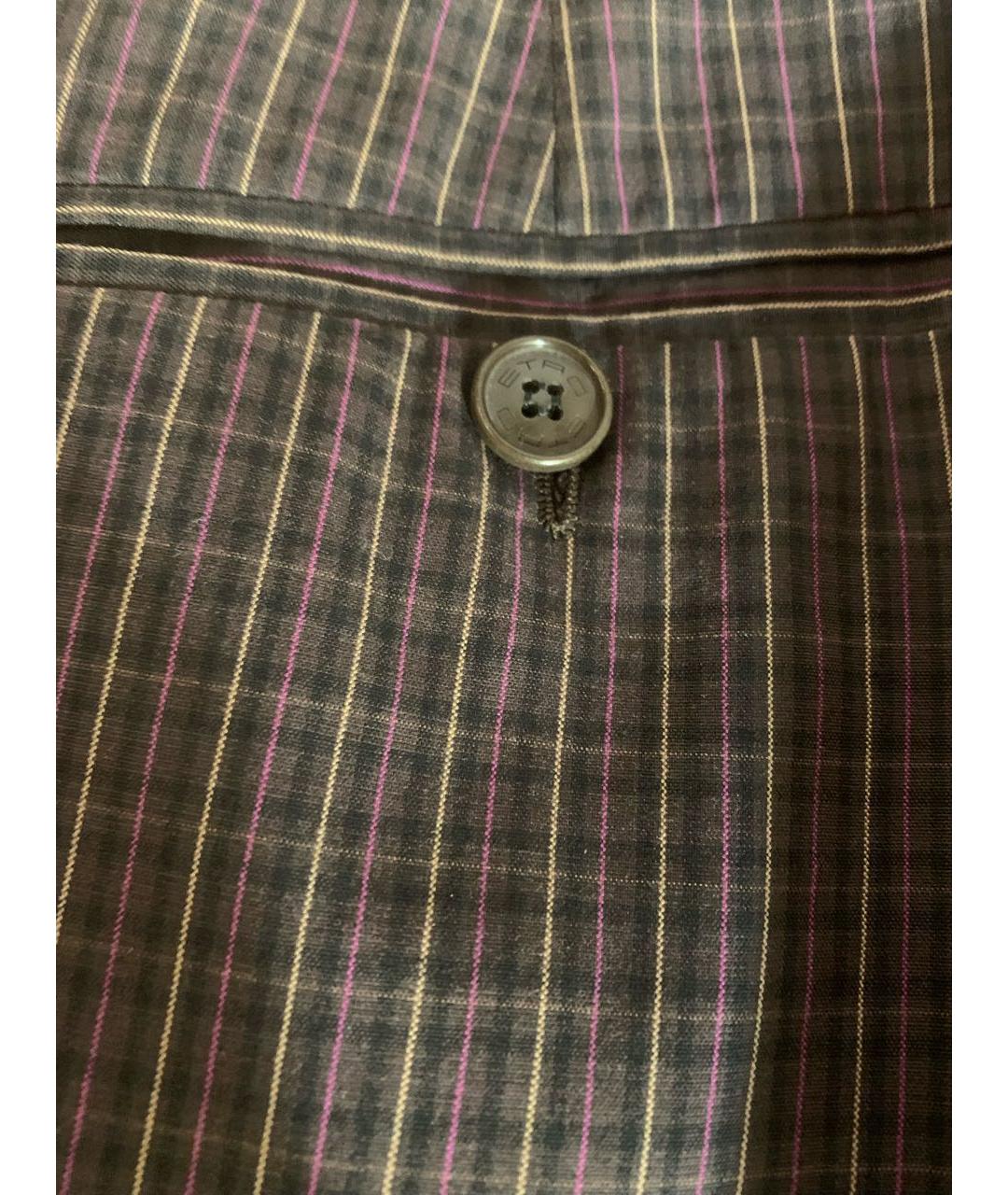 ETRO Мульти хлопковые повседневные брюки, фото 4