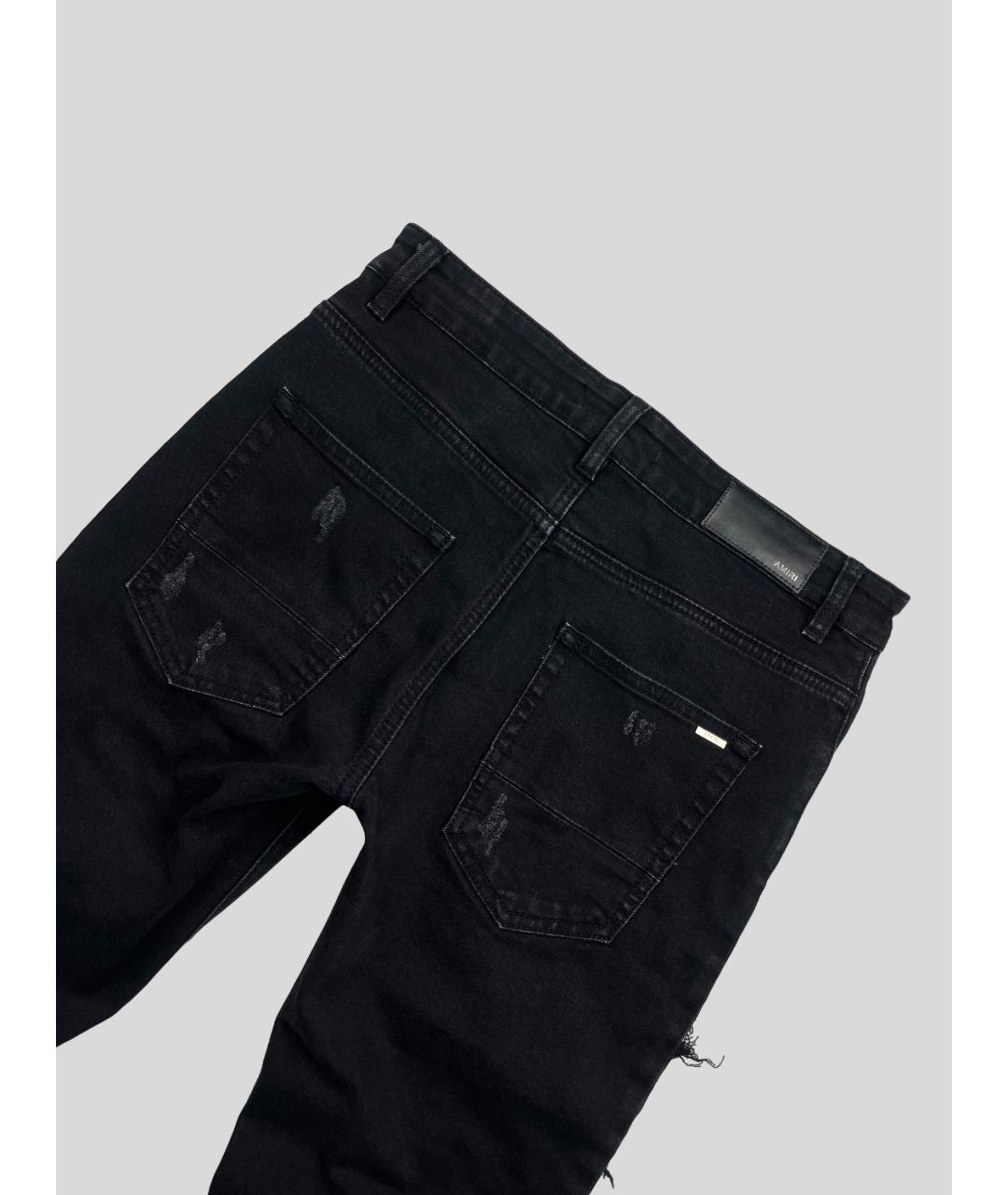 AMIRI Черные хлопковые джинсы слим, фото 4