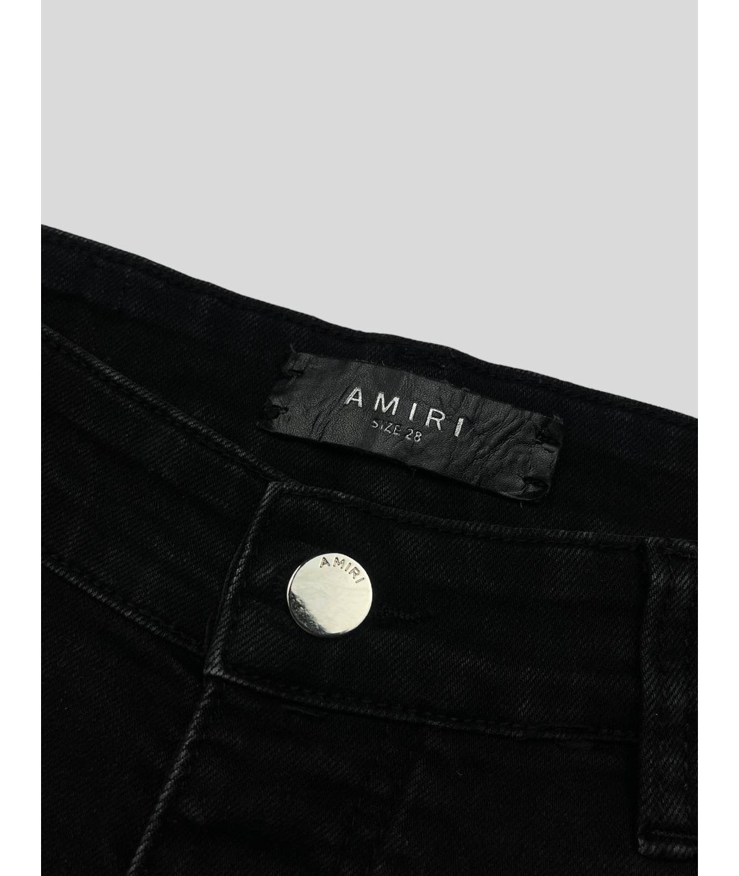 AMIRI Черные хлопковые джинсы слим, фото 6