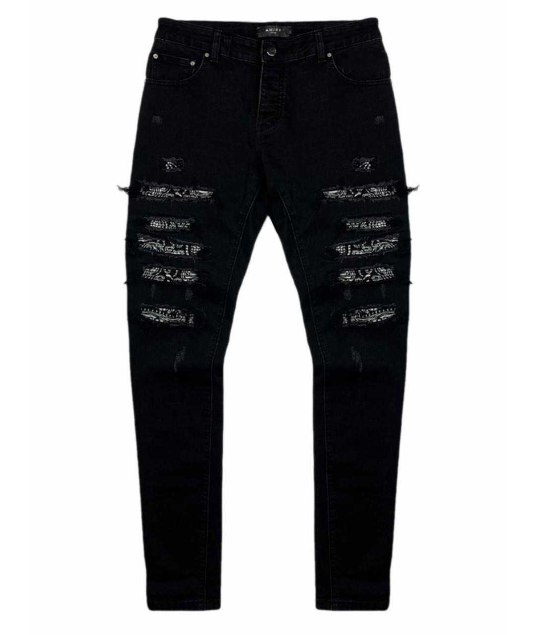 AMIRI Черные хлопковые джинсы слим, фото 1
