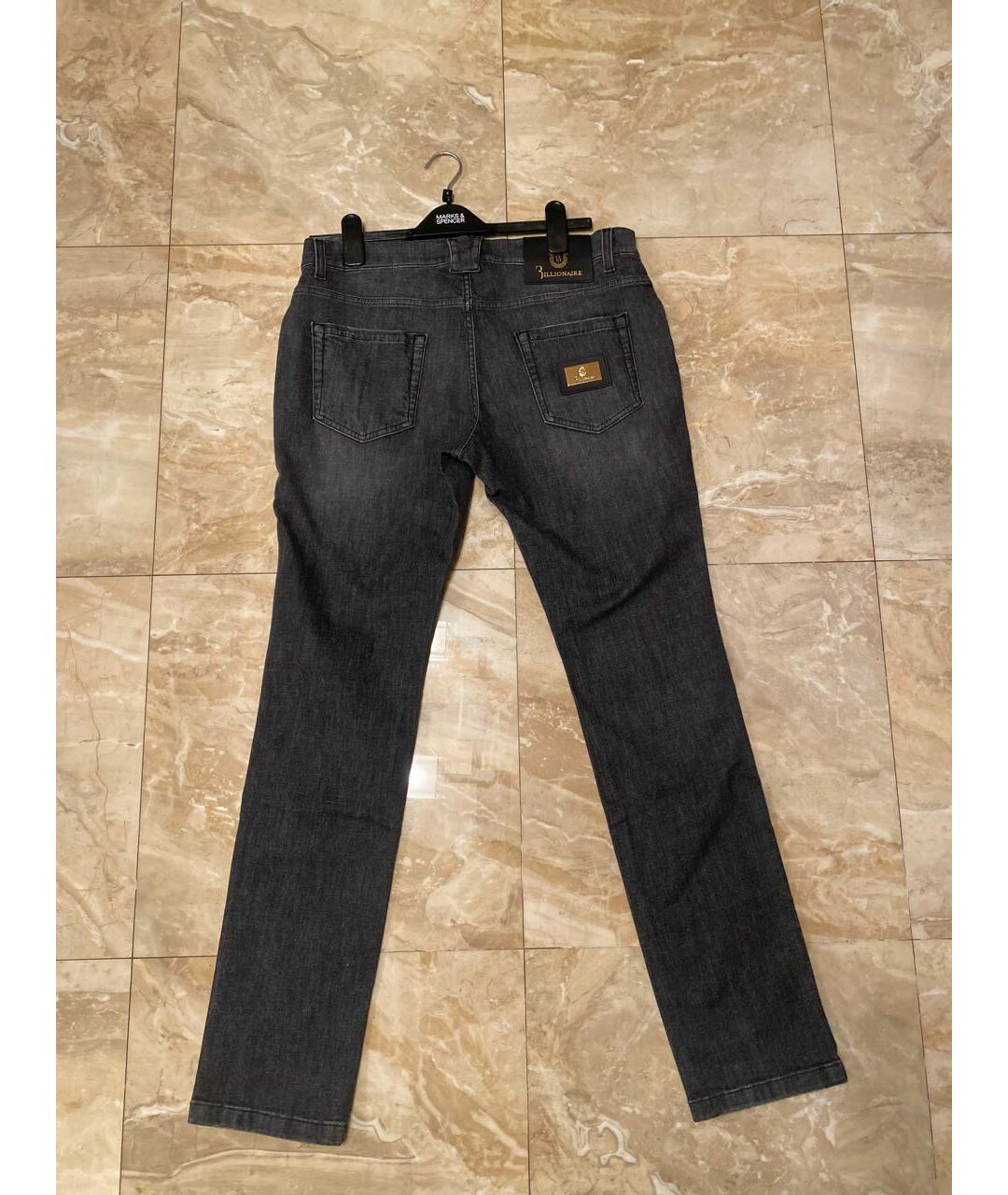 BILLIONAIRE Серые хлопковые джинсы скинни, фото 3