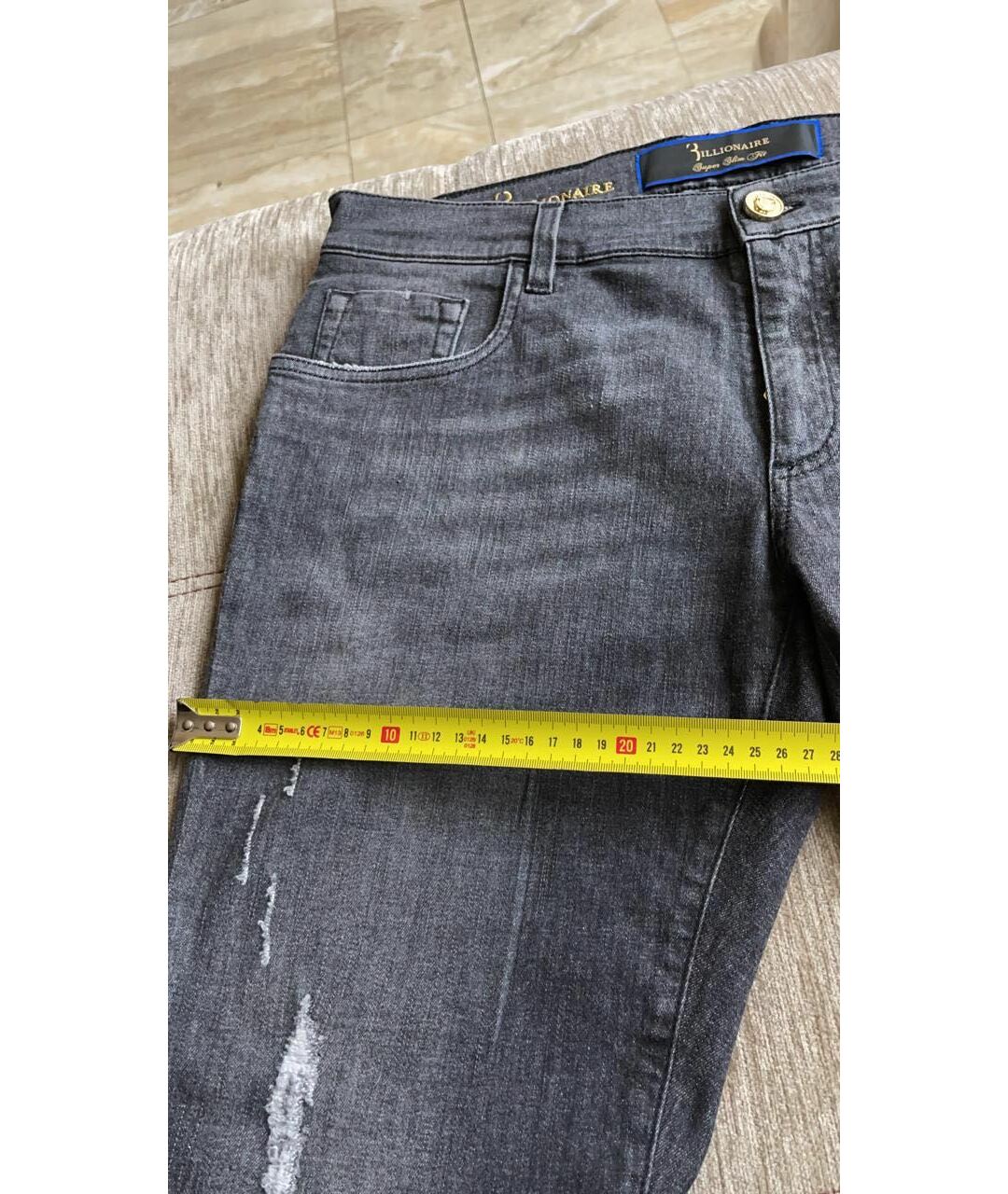 BILLIONAIRE Серые хлопковые джинсы скинни, фото 5