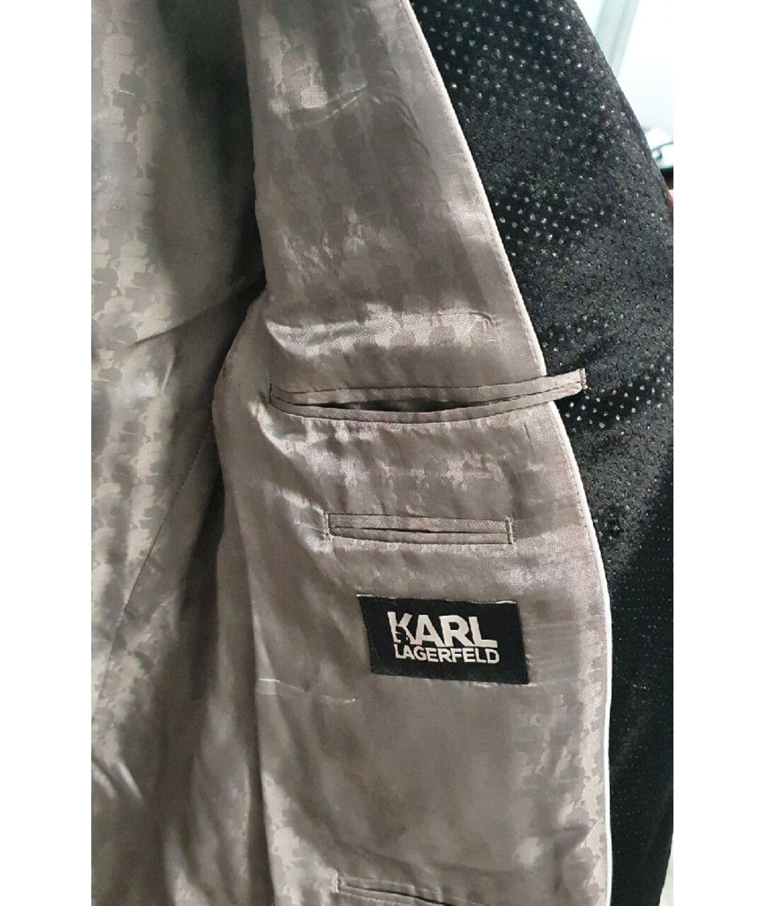 KARL LAGERFELD Черный хлопковый пиджак, фото 6