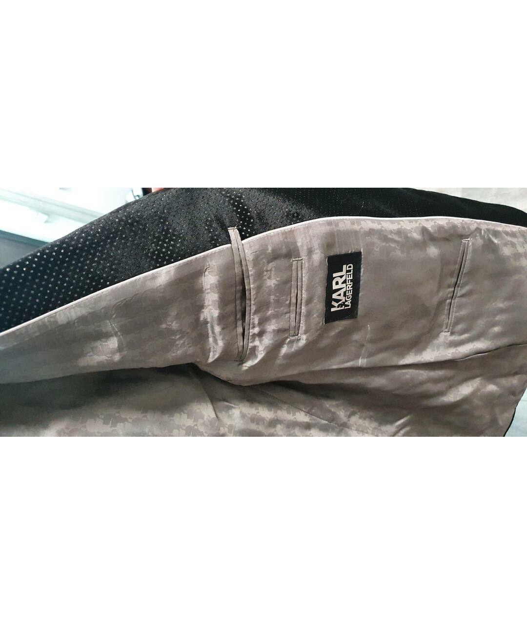 KARL LAGERFELD Черный хлопковый пиджак, фото 3