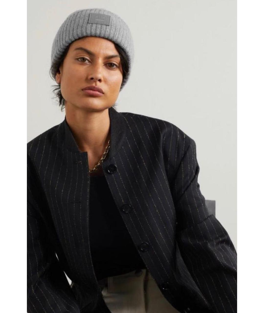ACNE STUDIOS Серая шерстяная шапка, фото 7