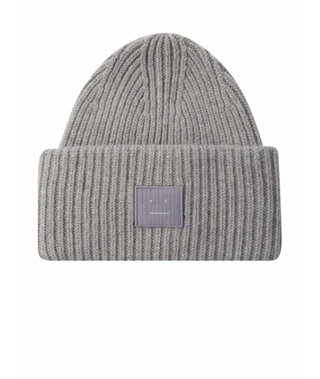 ACNE STUDIOS Серая шерстяная шапка, фото 1